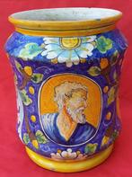 Apothekerspot / Albarello - Grote Majolica Albarello midden, Antiek en Kunst