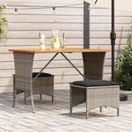 vidaXL Tuintafel met acaciahouten blad 105x75x72 cm poly, Tuin en Terras, Tuintafels, Verzenden, Nieuw