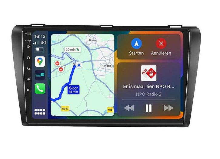 Android navigatie radio Mazda 3 2004-2009, Android OS, Ap..., Auto diversen, Autoradio's, Nieuw, Verzenden