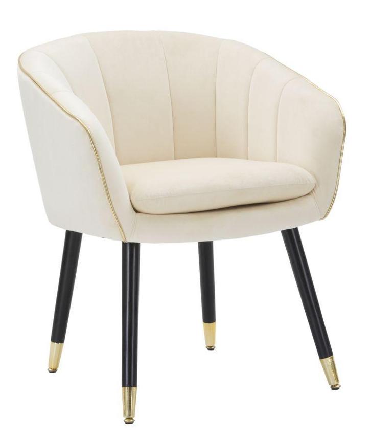 FAUTEUIL PARIJS CREMA/GOUD CM 62X58X78, Huis en Inrichting, Fauteuils, Ophalen of Verzenden