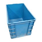 Stapelbak 600x400x400 blauw, gesloten bodem/wanden, gebruikt, Gebruikt, 40 tot 60 cm, 50 tot 75 cm, Bak of Kist