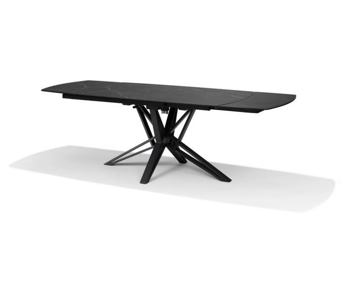 Eettafel VEGAS Dekton zwart marmer 160-240X90 cm, Huis en Inrichting, Tafels | Eettafels, Nieuw, Ophalen of Verzenden