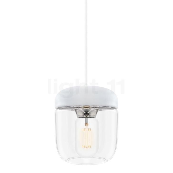 Umage Acorn Hanglamp, roestvrij staal/kabel wit (Hanglampen), Huis en Inrichting, Lampen | Hanglampen, Nieuw, Verzenden