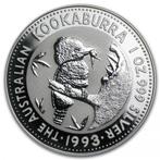 Kookaburra 1 oz 1993 (190.581 oplage), Zilver, Losse munt, Verzenden