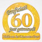 Huldeschild 60 jaar getrouwd 50x50 cm, Hobby en Vrije tijd, Feestartikelen, Verzenden, Nieuw