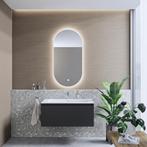 Badkamermeubelset BWS Anubis 90cm 1 Lade Mat Zwart Met, Ophalen of Verzenden, Nieuw, Bad