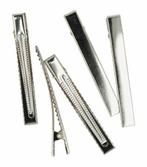 Haarspeld Alligator Recht 8cm Zilver 5 Stuks, Nieuw