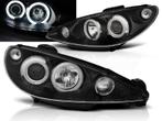 Koplampen | Peugeot 206 2002-2009 | CCFL | zwart, Auto-onderdelen, Verlichting, Verzenden, Nieuw, Peugeot