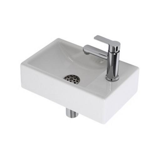Plieger Fonteinset Houston Wit 37x23CM Kraangat Rechts, Doe-het-zelf en Verbouw, Sanitair, Overige typen, Nieuw, Chroom, Ophalen of Verzenden