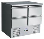 Gekoelde Werkbank RVS met 4 lades | 90 x 70 x 85/88,5 Saro, Zakelijke goederen, Horeca | Keukenapparatuur, Verzenden, Nieuw in verpakking