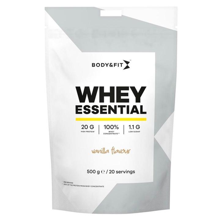 Body & Fit Vanilla Flavour Whey Essential Eiwitpoeder, Sport en Fitness, Gezondheidsproducten en Wellness, Nieuw, Verzenden
