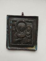 Reis-icoon - Moeder Gods van Smolensk - Brons, Antiek en Kunst