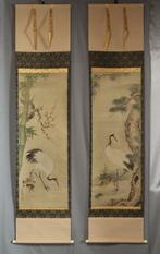 Pine, Bamboo, Plum, Crane, Tortoise, and Lingzhi Mushroom -