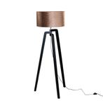 Vloerlamp zwart met velours kap krokodil 50cm - Puros, Nieuw, Overige materialen, Klassiek / Antiek, 150 tot 200 cm