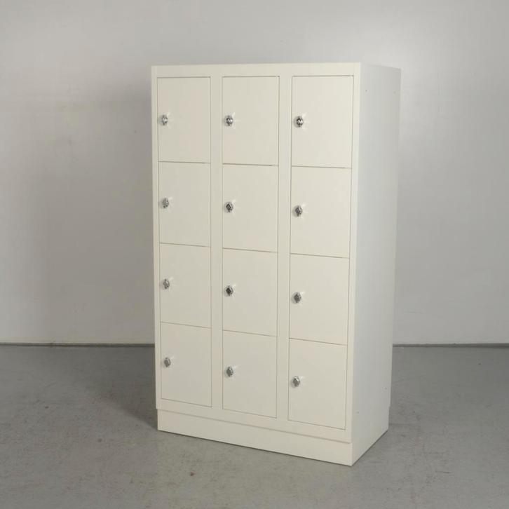 Lockerkast Officenow - Wit - 165 x 90 cm - 12 lockers, Zakelijke goederen, Kantoor en Winkelinrichting | Kantoormeubilair en Inrichting