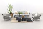 Durban/Velora royal grey stoel-bank loungeset - 6-delig, Nieuw, Overige materialen, Loungeset, Verzenden