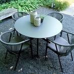 Crest tuintafel rond ø120cm, Huis en Inrichting, Ophalen of Verzenden, Nieuw, Zwart