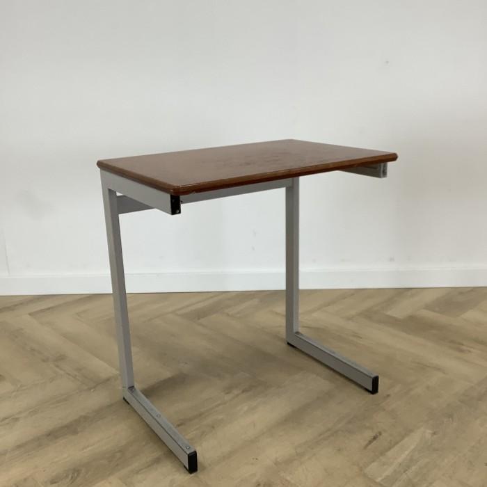 schooltafel (hxbxd) 76x70x50 cm, bruin blad - grijs, Huis en Inrichting, Tafelonderdelen, Gebruikt, Ophalen of Verzenden