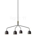 Gubi Howard Kroonluchter 4-lichts, metaal - long, Huis en Inrichting, Lampen | Hanglampen, Verzenden, Nieuw