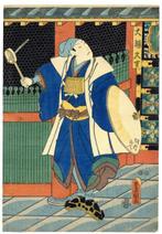 Kabuki actor Sawamura Chôjûrô V as Tairyô Hisayoshi - 1851 -, Antiek en Kunst