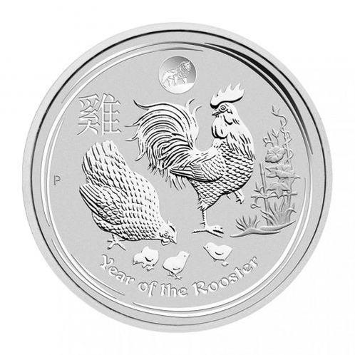 Lunar II - Year of the Rooster - 1 oz 2017, Postzegels en Munten, Munten | Oceanië, Losse munt, Zilver, Verzenden