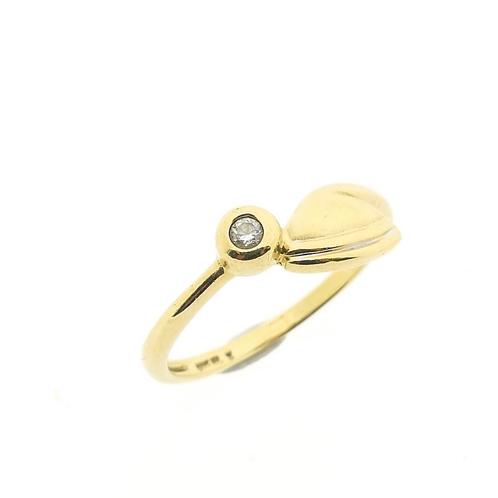 Gouden ring met zirconia (subtiele ring, gouden sieraden), Sieraden, Tassen en Uiterlijk, Ringen, Dame, Met edelsteen, Overige kleuren