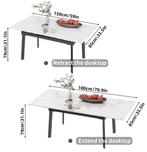 Uitschuifbare Eettafel 180 cm – Steen en Metaal Design, Huis en Inrichting, Tafels | Eettafels, Verzenden, Nieuw