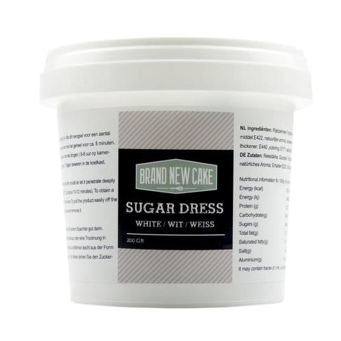 BrandNewCake Sugar Dress Pasta Wit 200 gram., Hobby en Vrije tijd, Taarten en Cupcakes maken, Nieuw, Verzenden