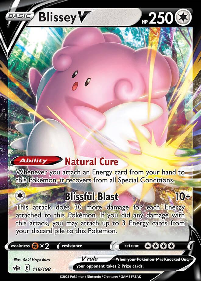 Blissey V 119/198 Chilling Reign, Hobby en Vrije tijd, Verzamelkaartspellen | Pokémon, Losse kaart, Nieuw, Foil, Ophalen of Verzenden
