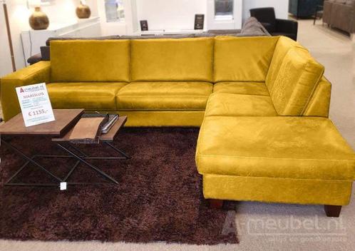 Hoekbank Maassluis - hoekbanken - Goud, Huis en Inrichting, Banken | Sofa's en Chaises Longues, Nieuw, Stof