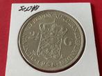 Nederland. Wilhelmina. 2 1/2 Gulden 1938 grofhaar (Zonder, Postzegels en Munten, Munten | Nederland