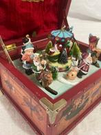 (6) Splendide boite à musique de Noel Rouge , décors animé -