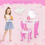 2dekans | Coast Prinsessentafel met kruk - Roze - MDF -, Ophalen of Verzenden, Zo goed als nieuw