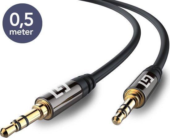 LifeGoods Stereo Audio Jack Kabel 3.5 mm - AUX Kabel Gold..., Audio, Tv en Foto, Audiokabels en Televisiekabels, Verzenden