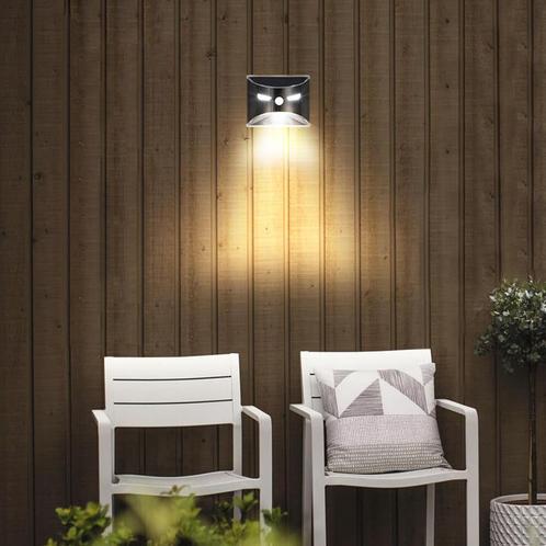 Solar wandlamp Gaze - Downlight met bewegingssensor - Zwart, Tuin en Terras, Buitenverlichting, Bewegingssensor, Waterbestendig