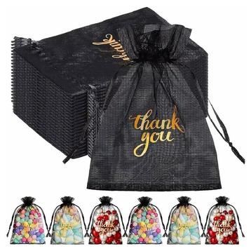 Fako Bijoux - Organza Zakjes Met Print - Thank You - 10x15 beschikbaar voor biedingen