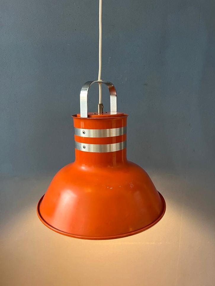 Orange/Red Metal Space Age Pendant Lamp, Huis en Inrichting, Lampen | Hanglampen, Nieuw, Ophalen of Verzenden