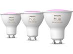 Philips Hue Spot - wit en gekleurd licht - 3 pack - GU10, Huis en Inrichting, Verzenden, Zo goed als nieuw