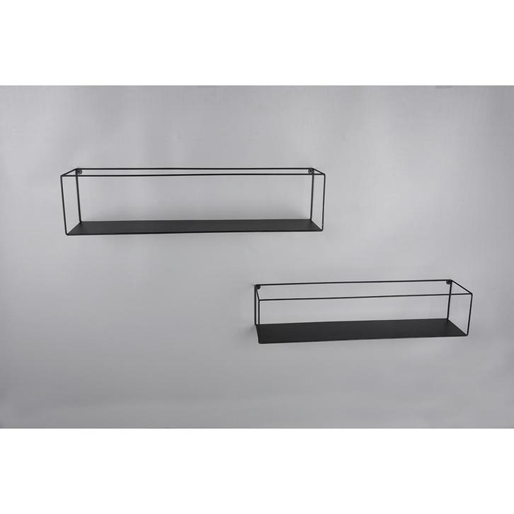 Wandrek - Wandplanken - Trion Asil - 2-delig - Zwart -, Huis en Inrichting, Woonaccessoires | Wandplanken en Boekenplanken, Nieuw