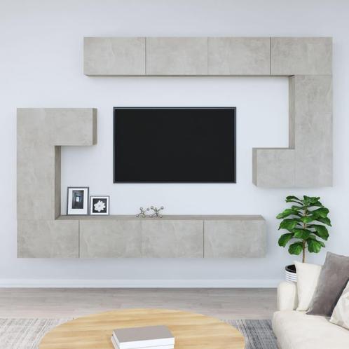 vidaXL Tv-wandmeubel bewerkt hout betongrijs, Huis en Inrichting, Kasten | Televisiemeubels, Nieuw, Verzenden