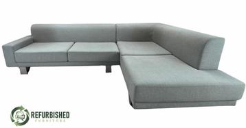 Lounge hoekbank 4-zits grijsblauw – diepe zit €199,95 beschikbaar voor biedingen