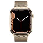 Apple Watch Series 7 45mm LTE | RVS Goud | Milanese Band, Telecommunicatie, Ophalen of Verzenden, Zo goed als nieuw