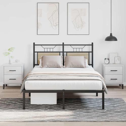 vidaXL Bedframe zonder matras hout sonoma eikenkleurig, Huis en Inrichting, Slaapkamer | Bedden, 120 cm, 190 cm of minder, Bruin