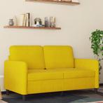 vidaXL Tweezitsbank 120 cm fluweel geel, Verzenden, Minder dan 150 cm, Stof, Nieuw