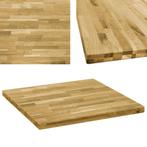 vidaXL Tafelblad vierkant 44 mm 80x80 cm massief eikenhout, Verzenden, Nieuw