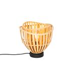 Oosterse tafellamp zwart met naturel bamboe - Pua, Nieuw, Oosters, Minder dan 50 cm