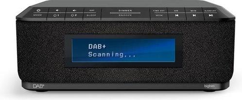 Bigben DAB+ Wekkerradio - Draadloze Telefoon Oplader - Grijs, Witgoed en Apparatuur, Wekkers, Verzenden