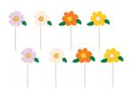 Cake Toppers Bloemen (8st), Ophalen of Verzenden, Nieuw