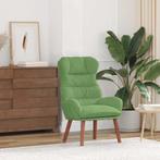 vidaXL Ontspanningsstoel Lichtgroen 69 x 74 x 93 cm Fluweel, Huis en Inrichting, Fauteuils, Verzenden, Nieuw