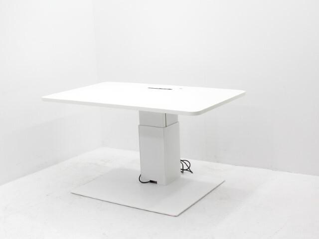 Zit-zit bureau - Projecttafel Gispen - 140x85cm - wit -, Huis en Inrichting, Bureaus, Gebruikt, Ophalen of Verzenden
